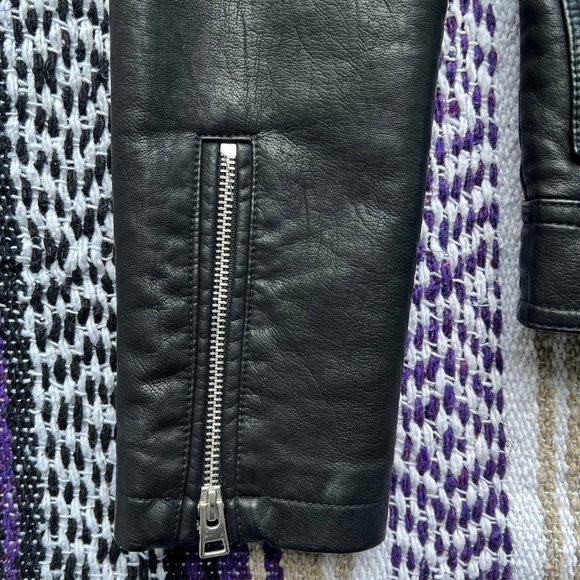 TOPSHOP Faux Leather Biker Jacket - Picture 6 of 13